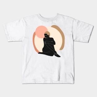 Cosmic Sun Moon Goddess Kids T-Shirt